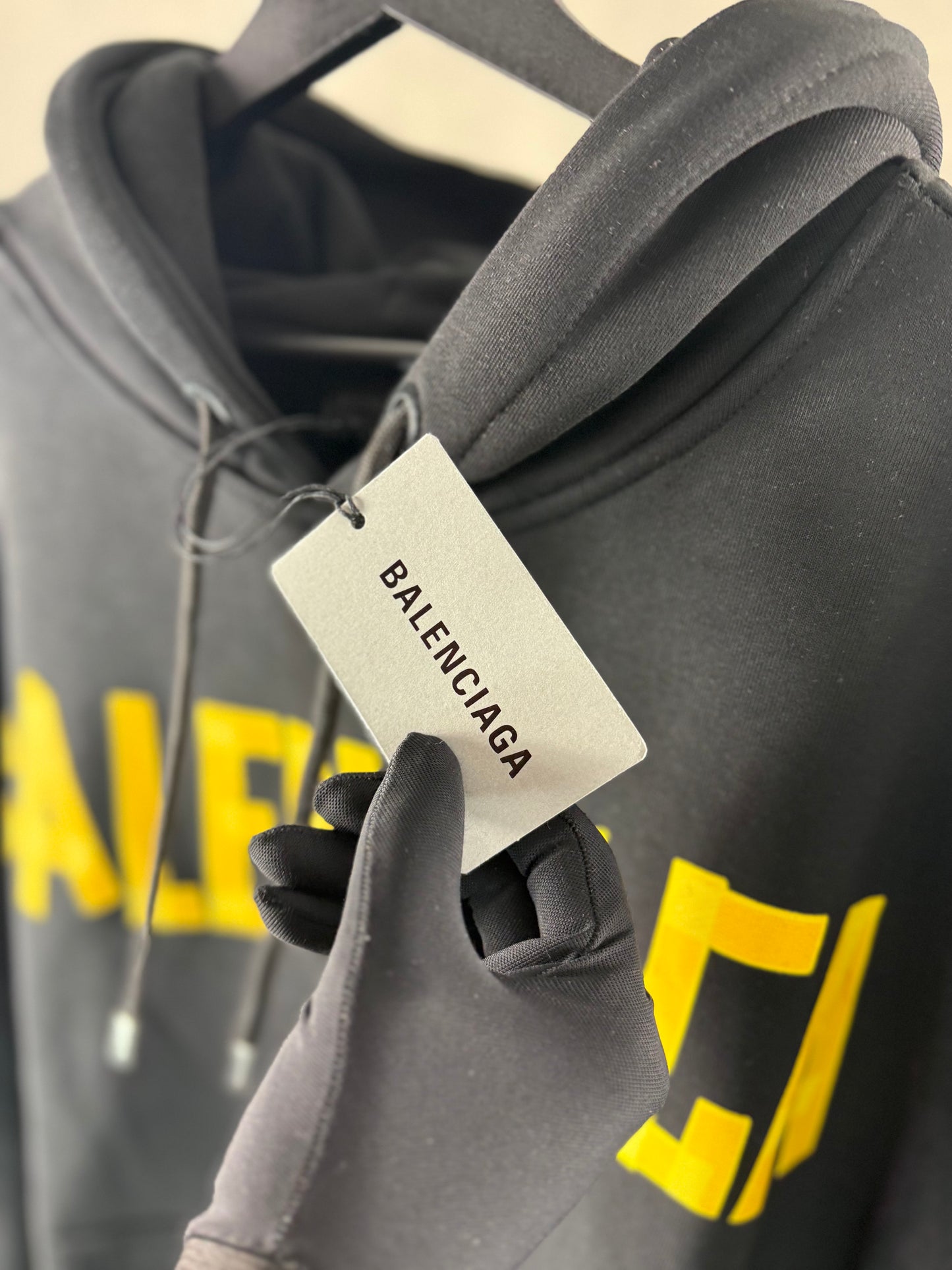 Balenciaga Black Yellow Hudie