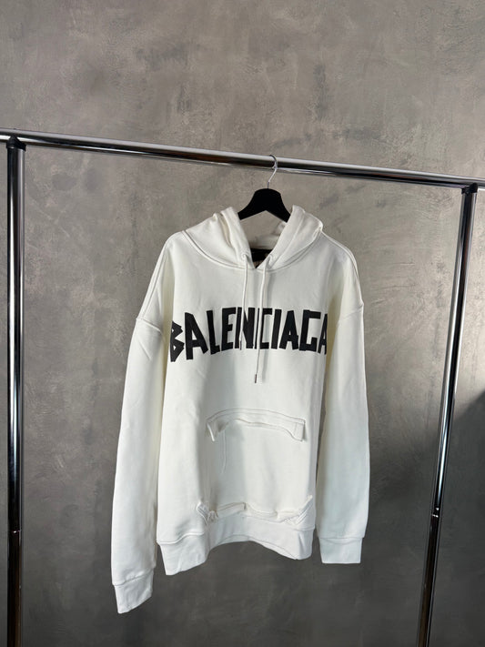 Balenciaga White Black Hudie