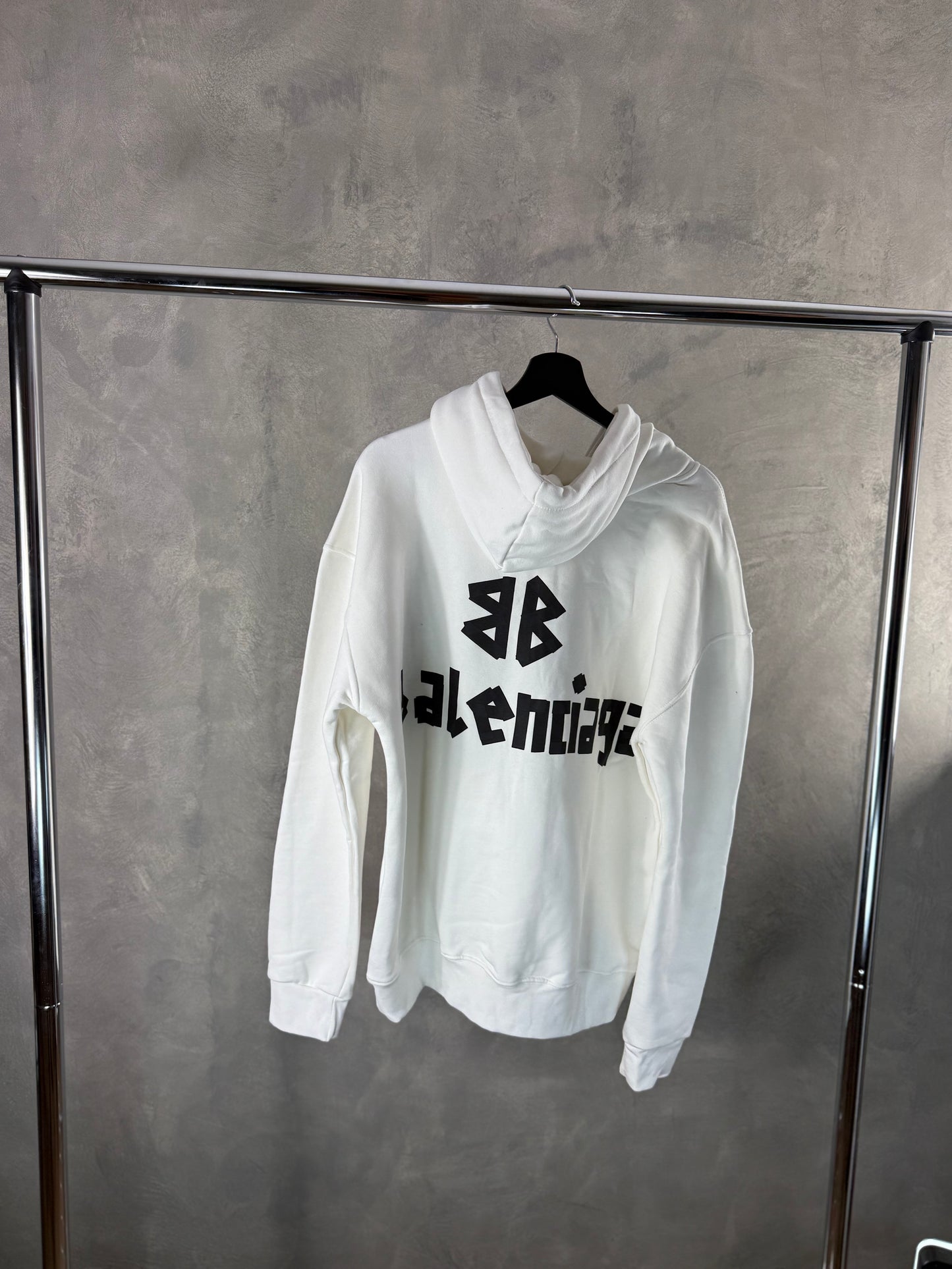 Balenciaga White Black Hudie