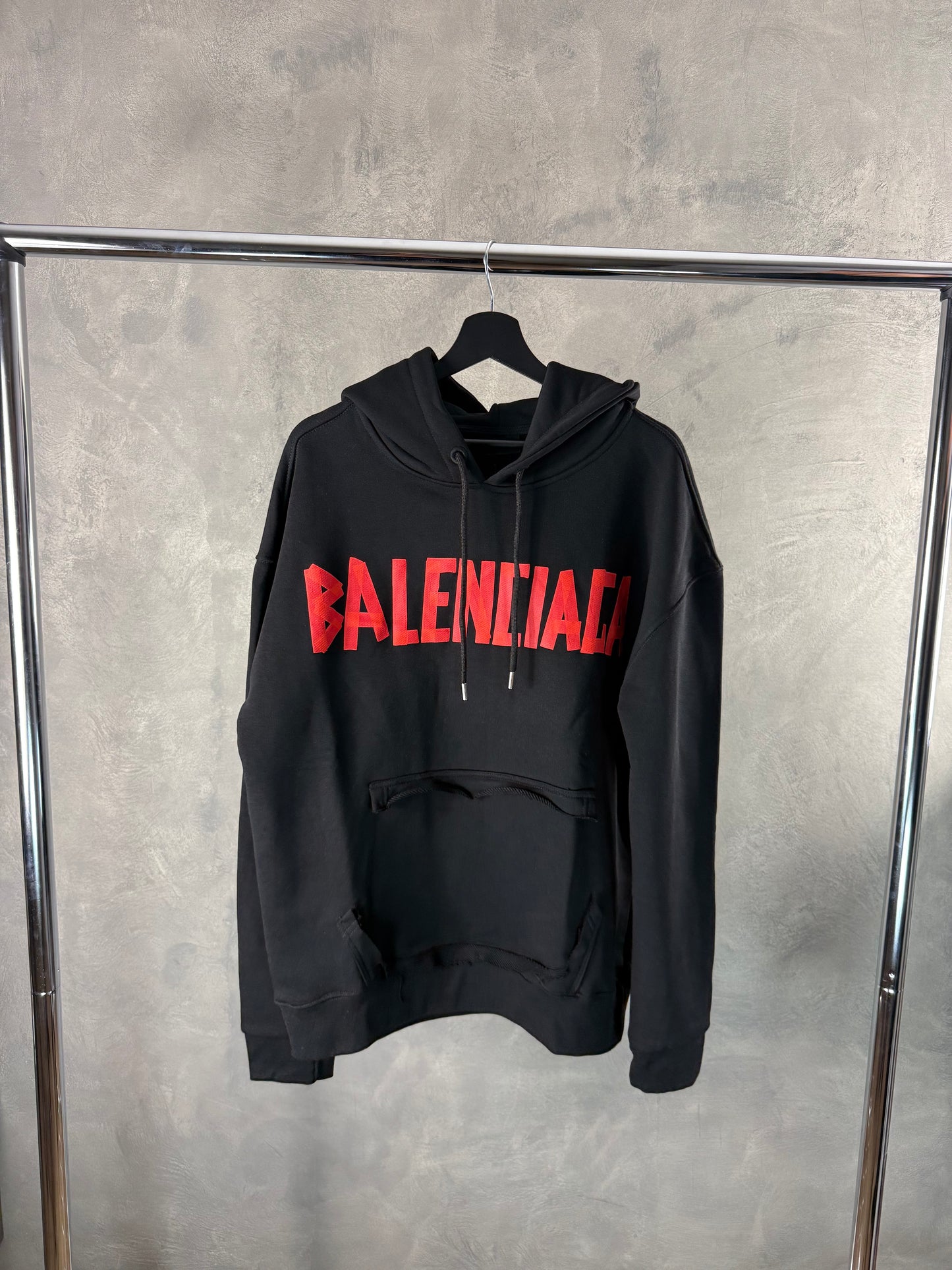 Balenciaga Black Red Hudie