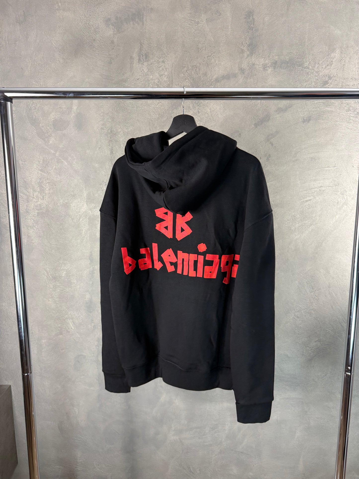 Balenciaga Black Red Hudie