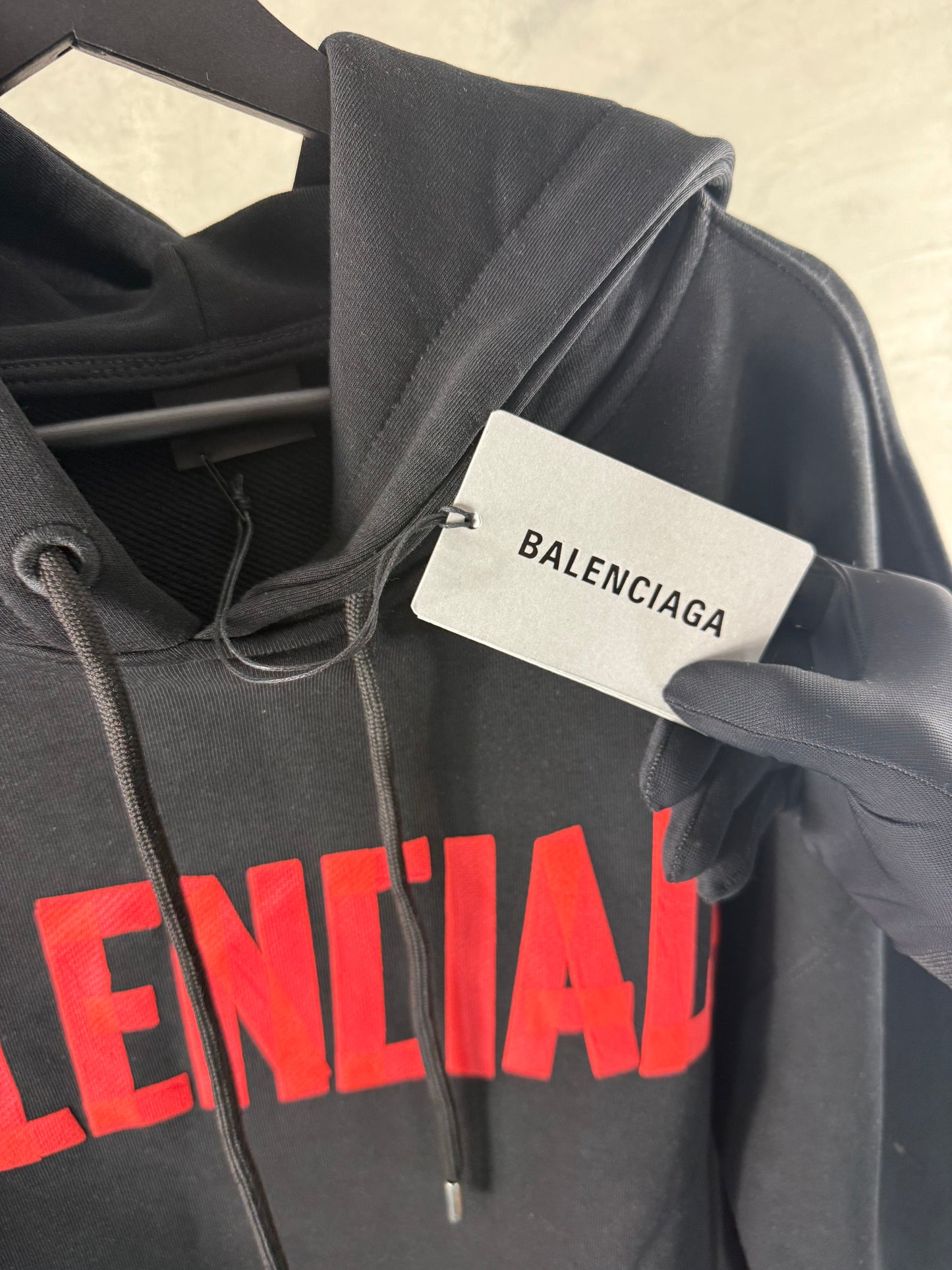 Balenciaga Black Red Hudie