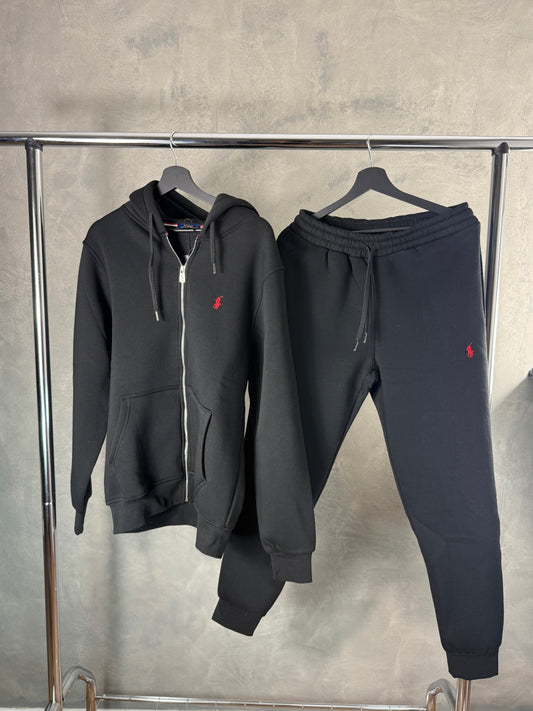 Polo Black Zip Tracksuit