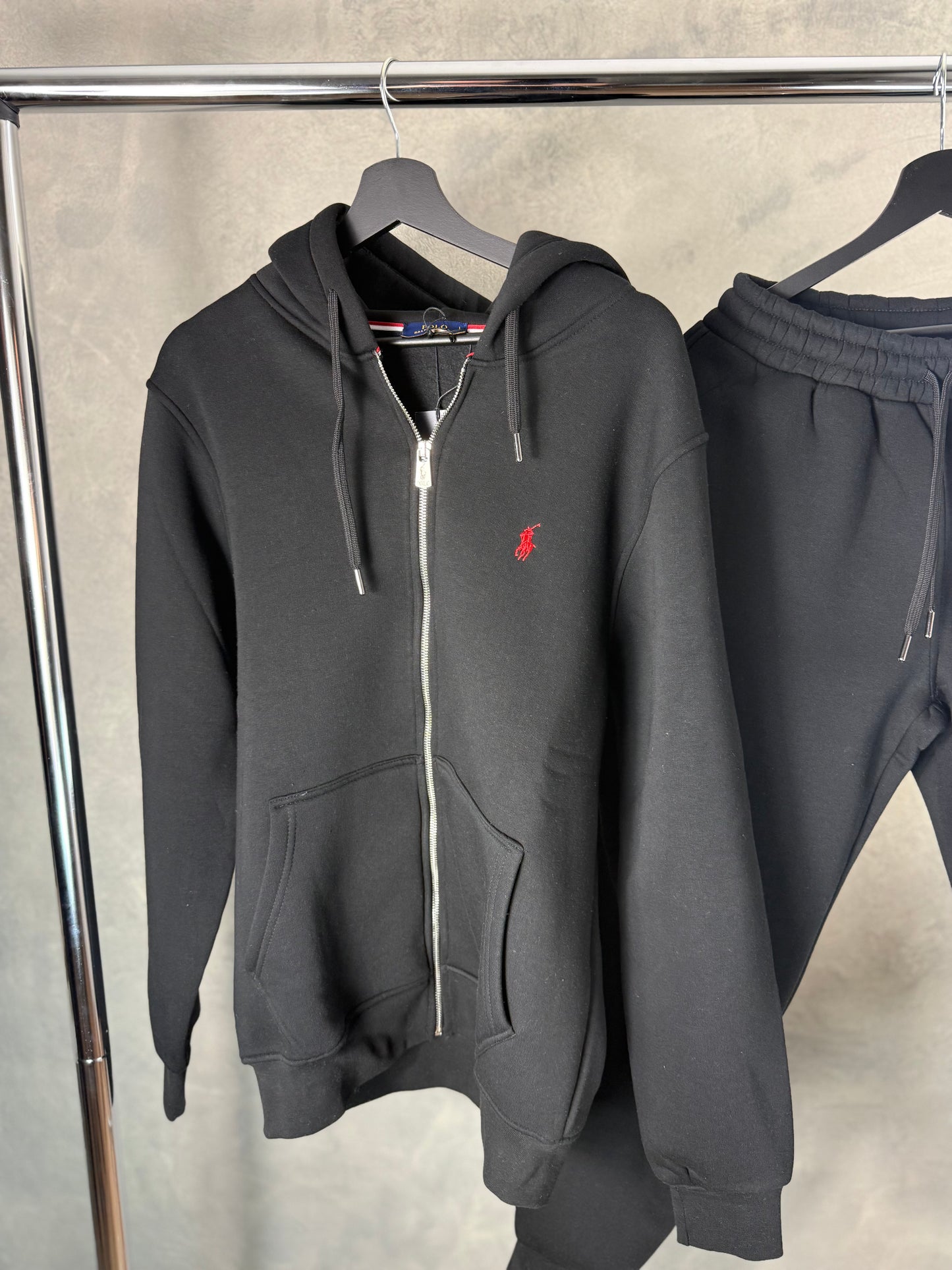 Polo Black Zip Tracksuit
