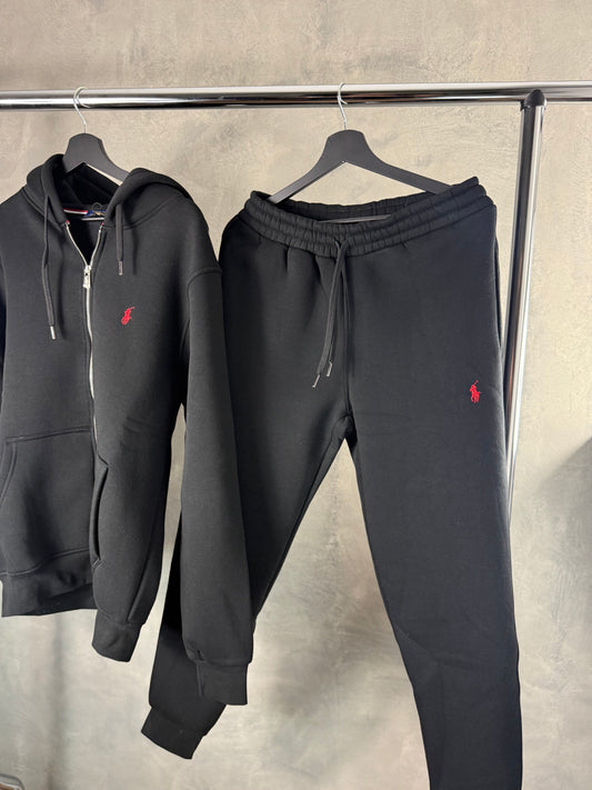 Polo Black Zip Tracksuit