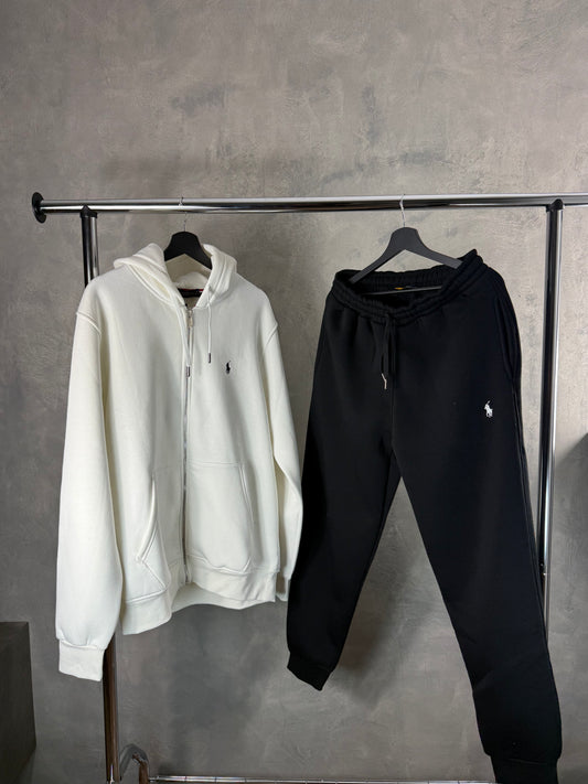 Polo Black White Tracksuit