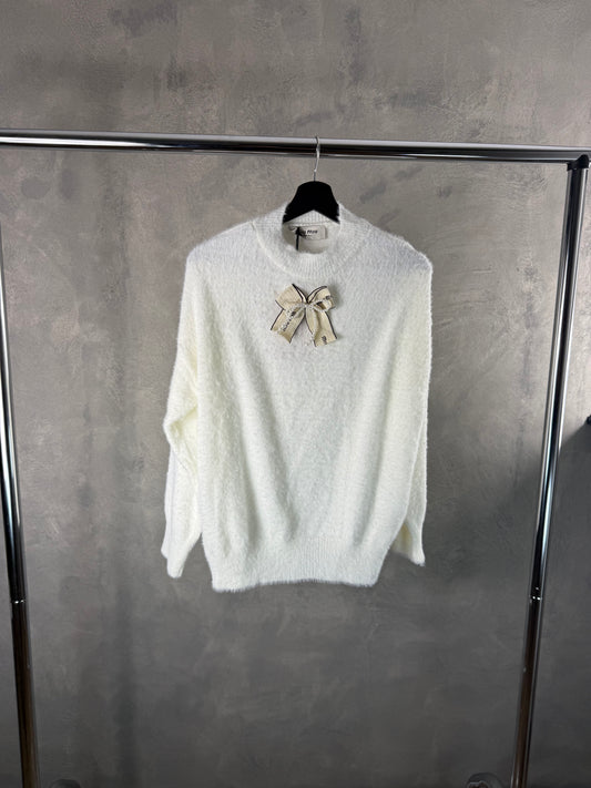 Miu Miu White tie Shirt